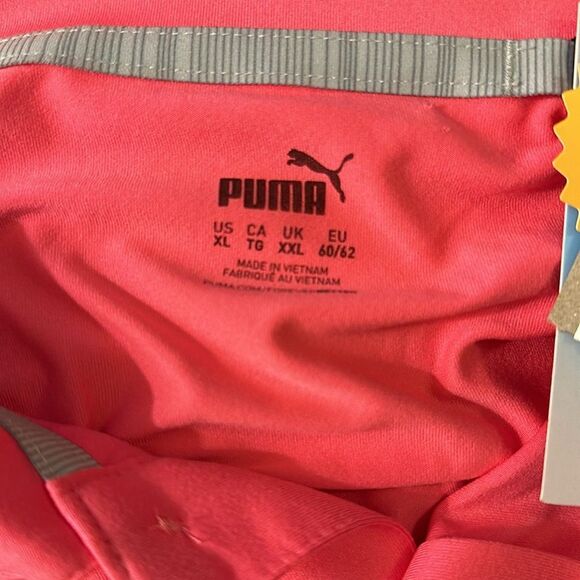 Puma Mens Xl Striped Golf Polo Cloudspun Golf Course Pink White Gray - Picture 5 of 7